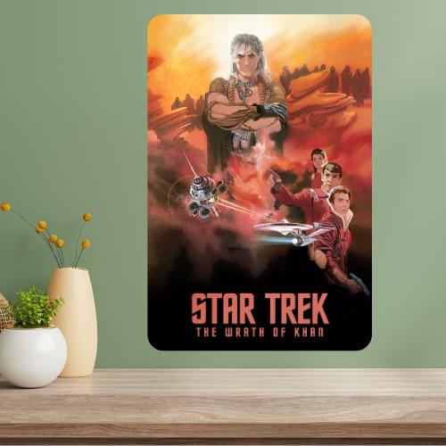 Home Cinema Decor - ป้ายโลหะภาพยนตร์คลาสสิกเรื่อง II The Wrath of Khan