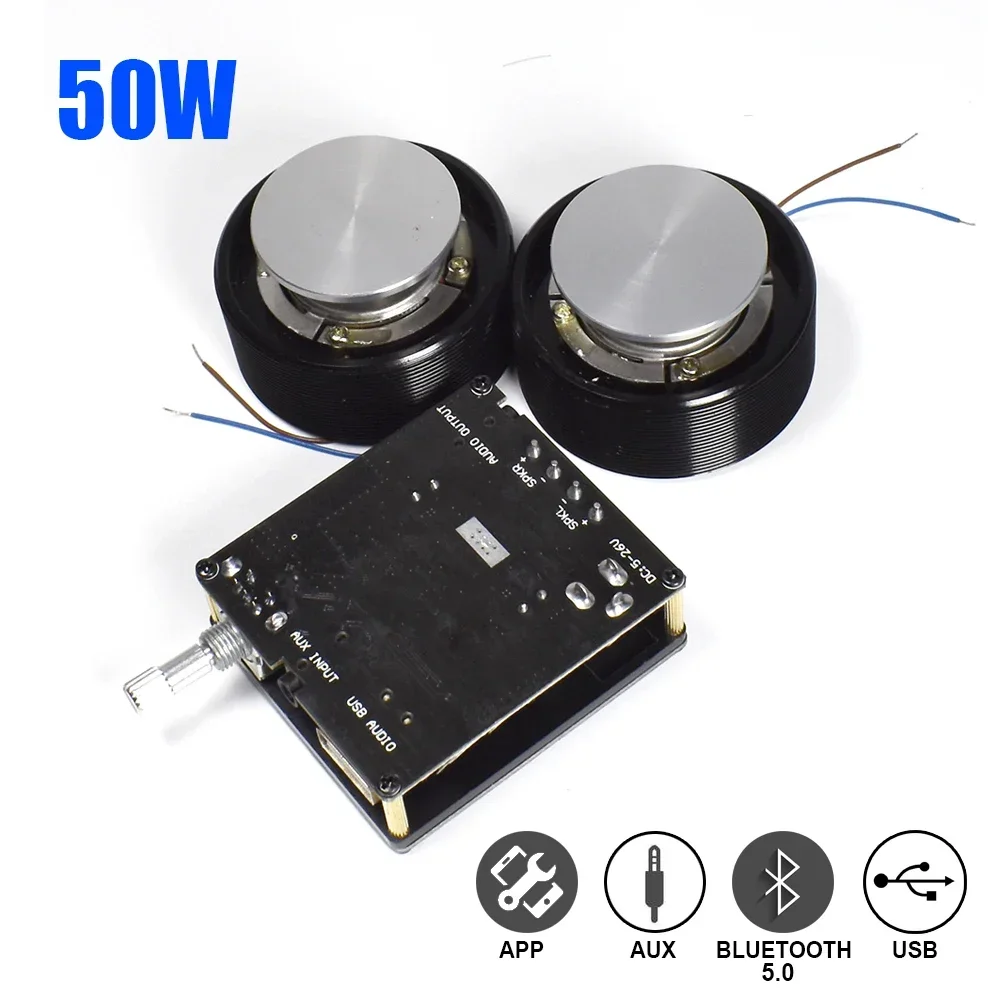 Home Cinema Equipment - 1 ชุด 50W 2.0 HIFI การสั่นสะเทือนลําโพงสเตอริโอแบบพกพาลําโพงบลูทูธ