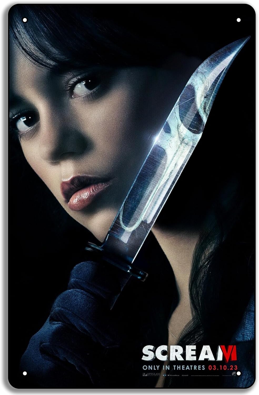 Home Cinema Decor - โปสเตอร์ภาพยนตร์เรื่อง Scream ปี 2023 - ป้ายโลหะตกแต่งผนังลาย
