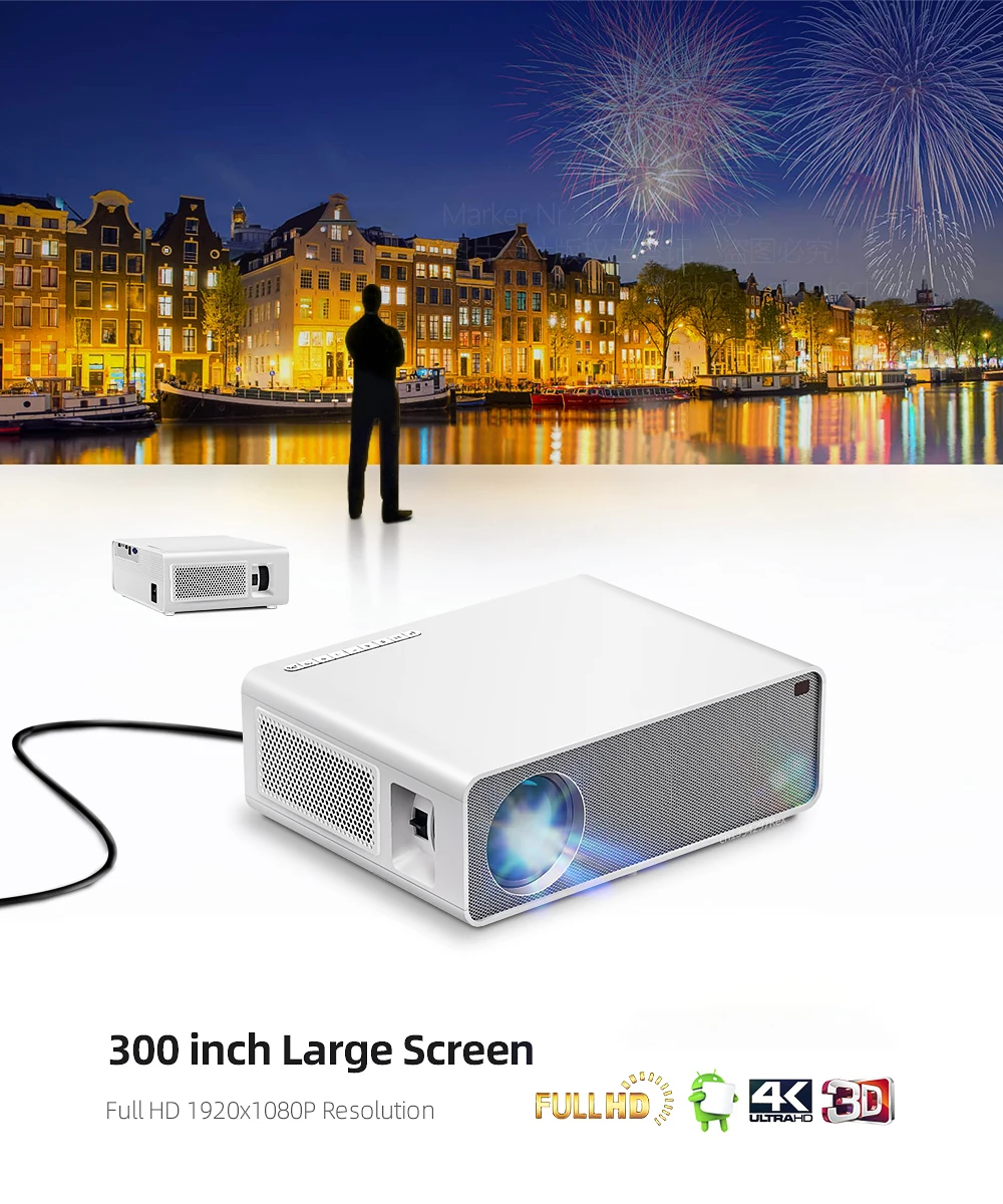 โปรเจคเตอร์ดีไซน์ใหม่ 1080P Fu - Home Cinema Kids บทวิจารณ์และราคา
