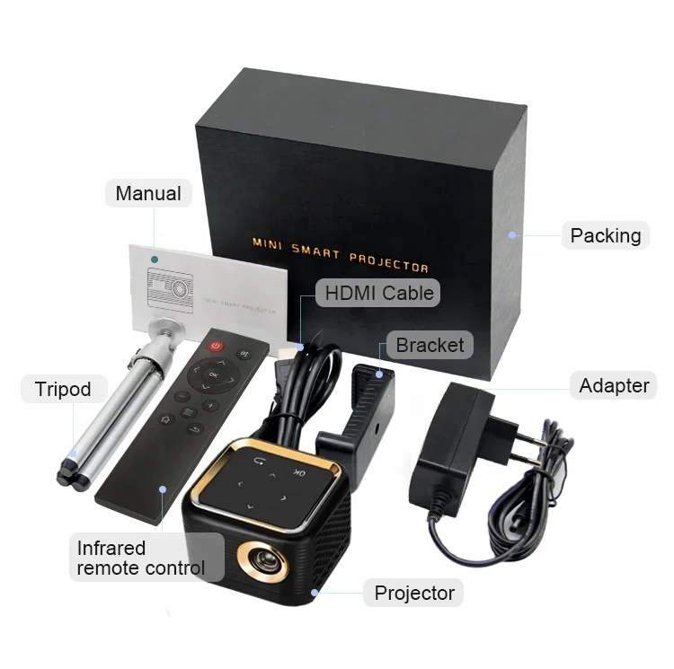 โปรเจคเตอร์พกพาขนาดเล็ก USB รุ - Home Cinema Kids บทวิจารณ์และราคา