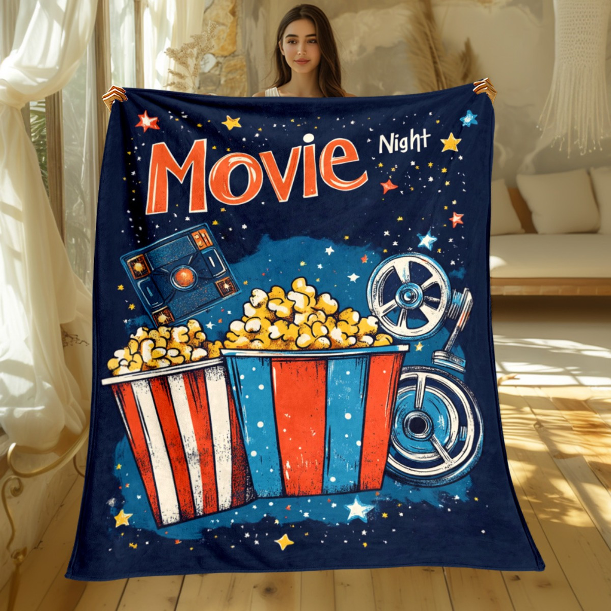 ผ้าห่มฟลีซลายโรงหนัง สำหรับงาน - Home Cinema Kids บทวิจารณ์และราคา