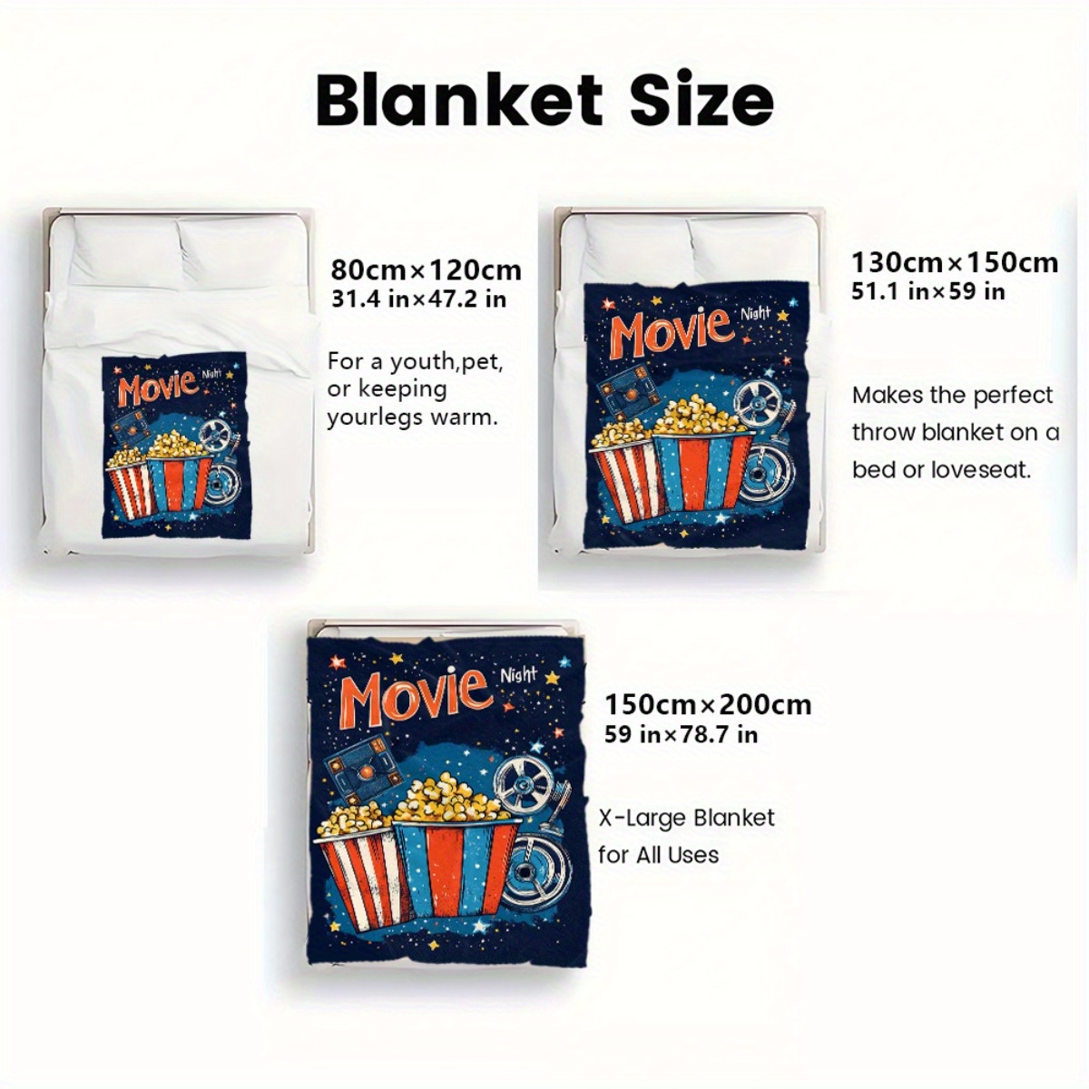 ผ้าห่มฟลีซลายโรงหนัง สำหรับงาน - Home Cinema Kids บทวิจารณ์และราคา