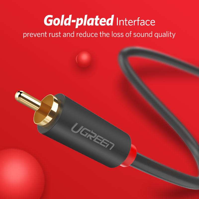 UGREEN 2RCA 2 RCA ตัวผู้ชายสาย - Home Cinema Amplifier บทวิจารณ์และราคา