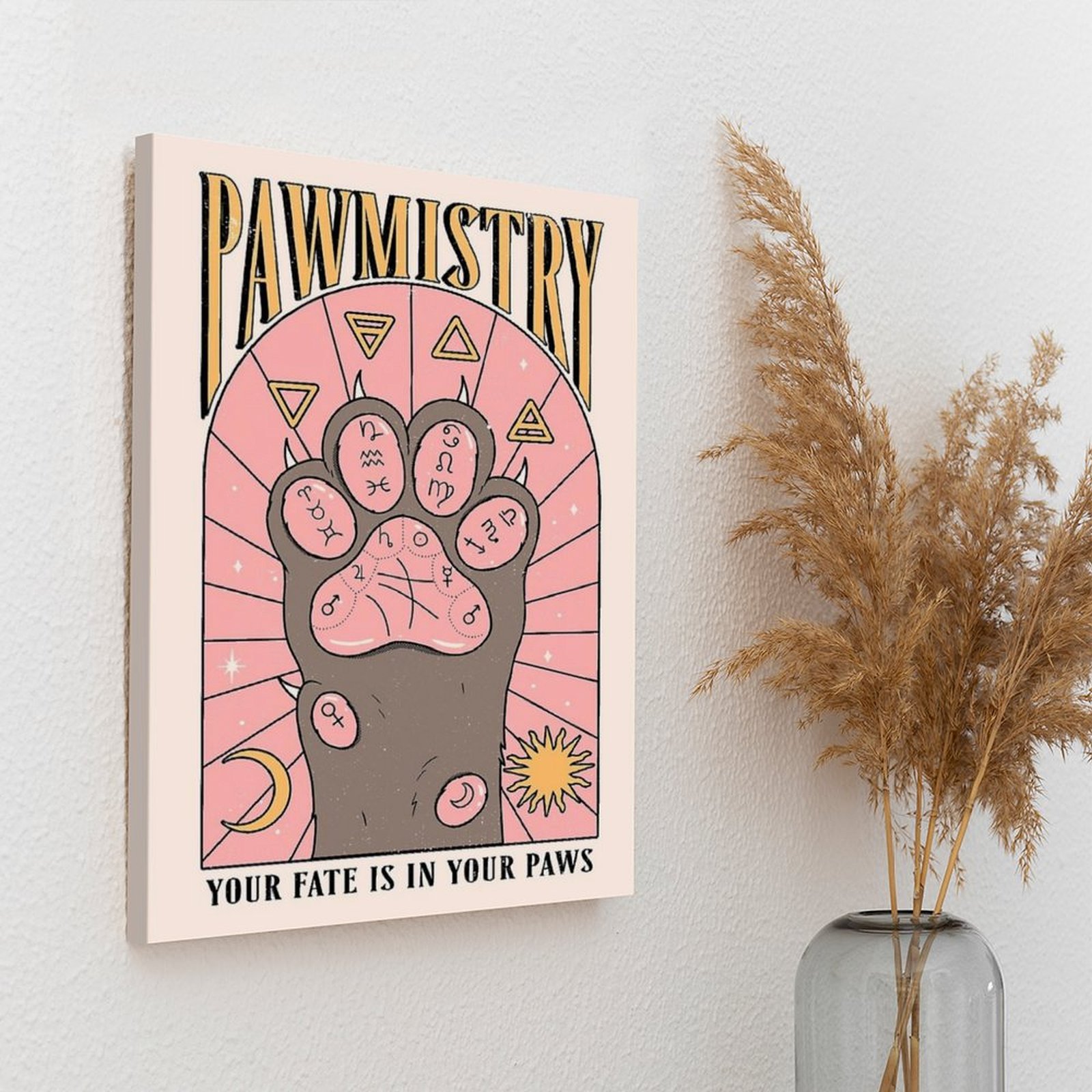 Pawmistry ภาพวาดผ้าใบโปสเตอร์  - Home Cinema In บทวิจารณ์และราคา